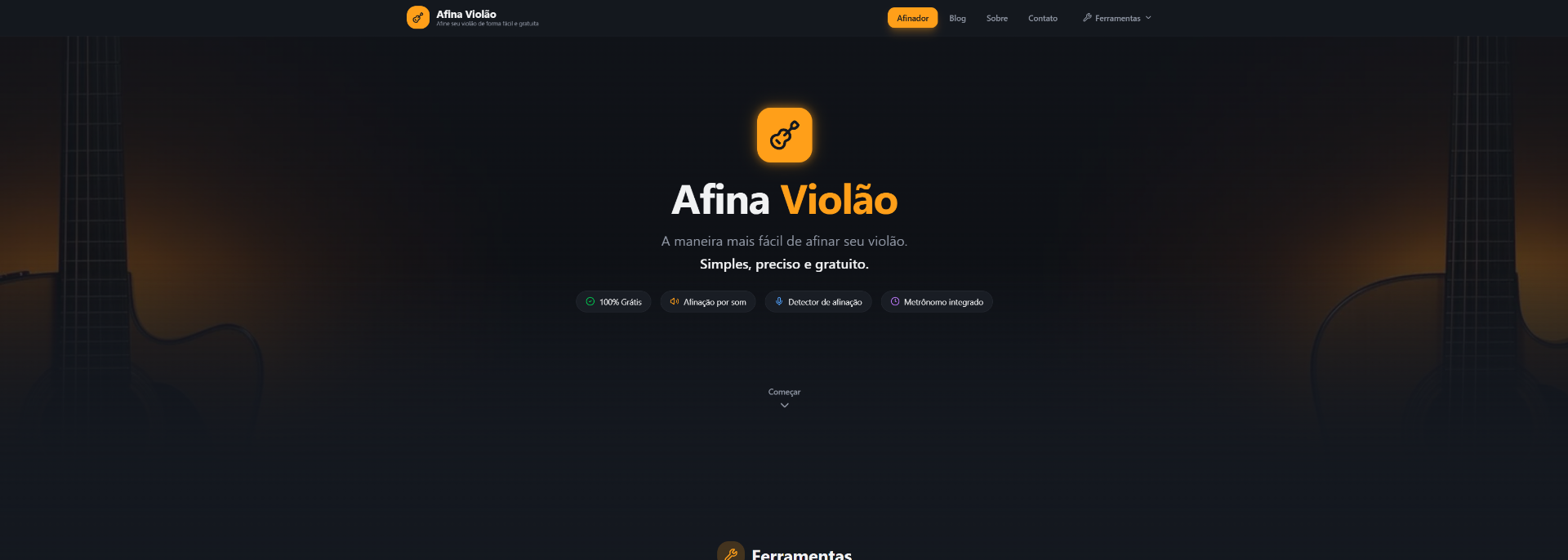 Preview do projeto Afina Violão