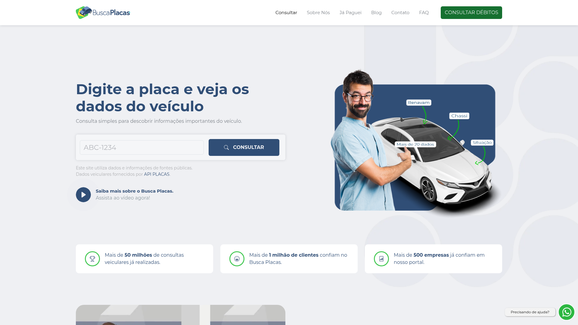 Preview do projeto Busca Placas