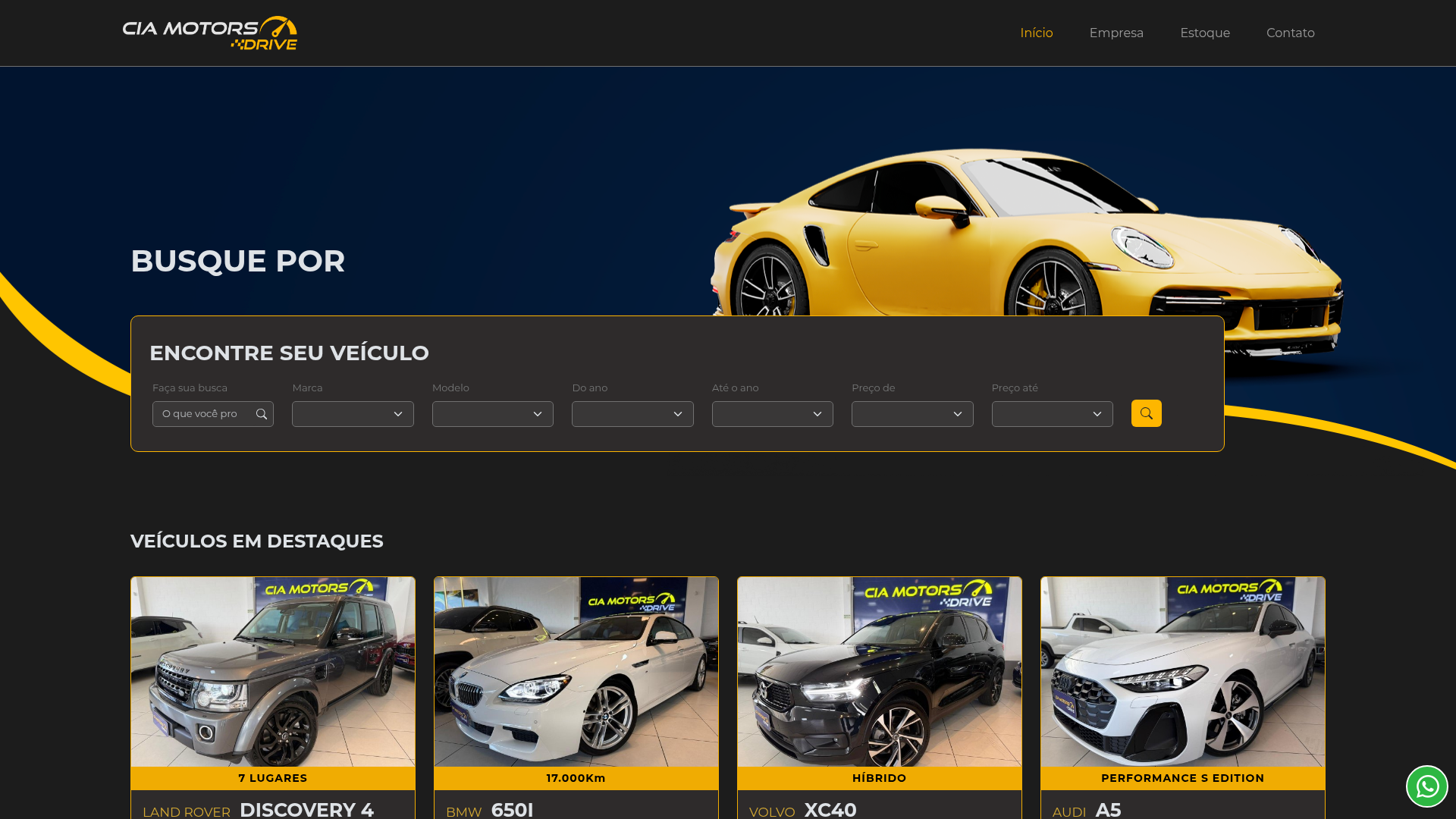 Preview do projeto Cia Motors