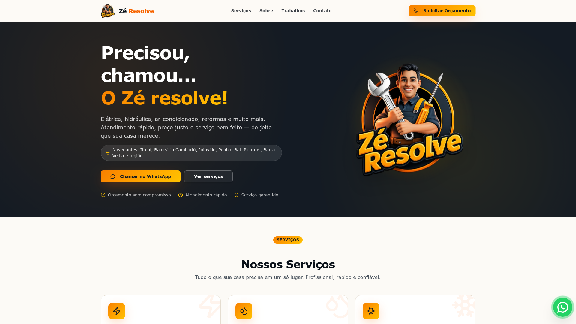 Preview do projeto Zeque Resolve